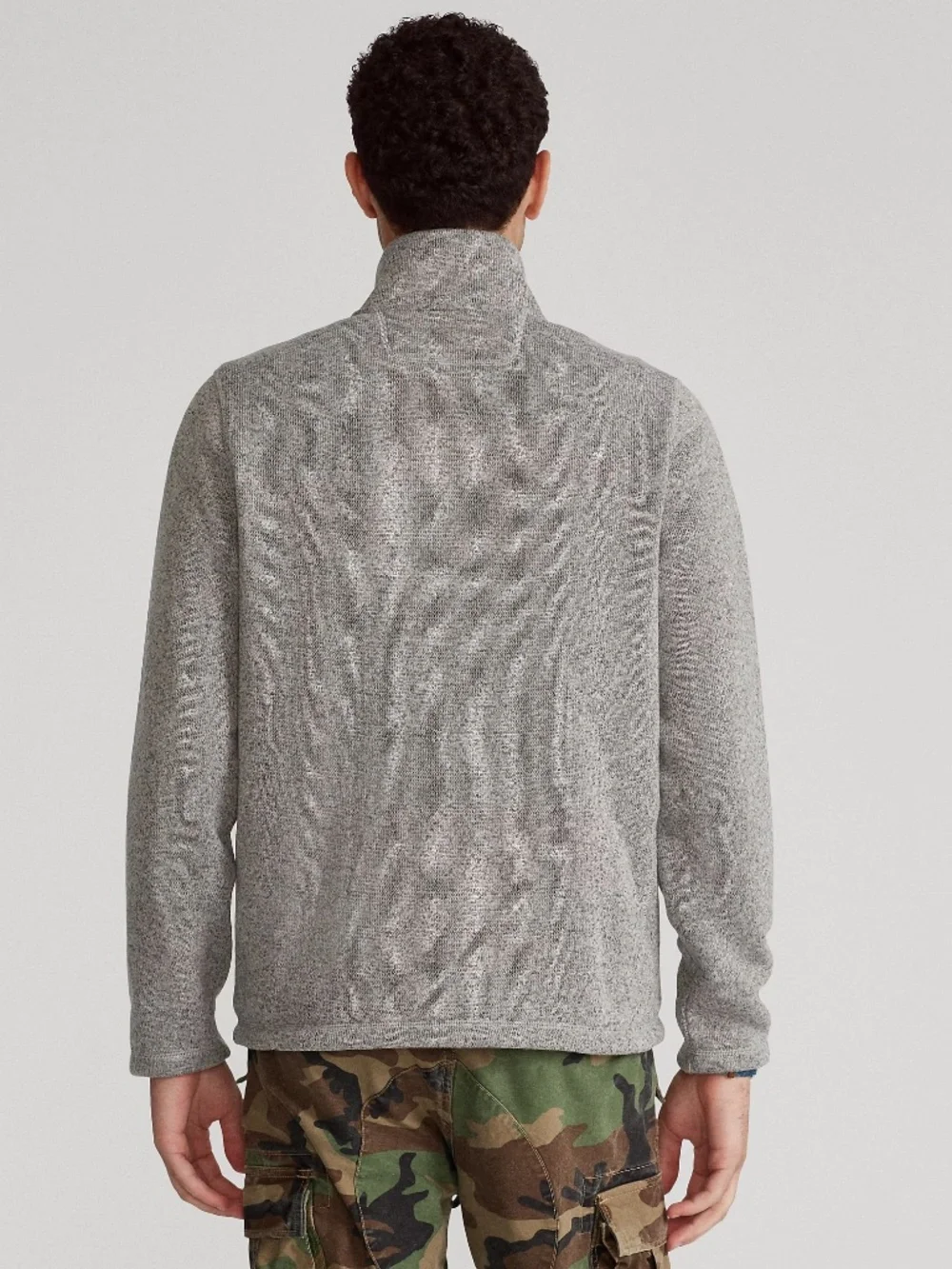 POLO Ralph Lauren Knit Fleece Lined Full Zip Mockneck Jacket